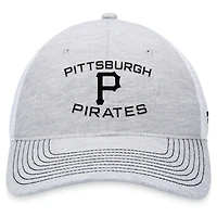 Casquette réglable gris Pittsburgh Pirates Trucker Fanatics pour hommes
