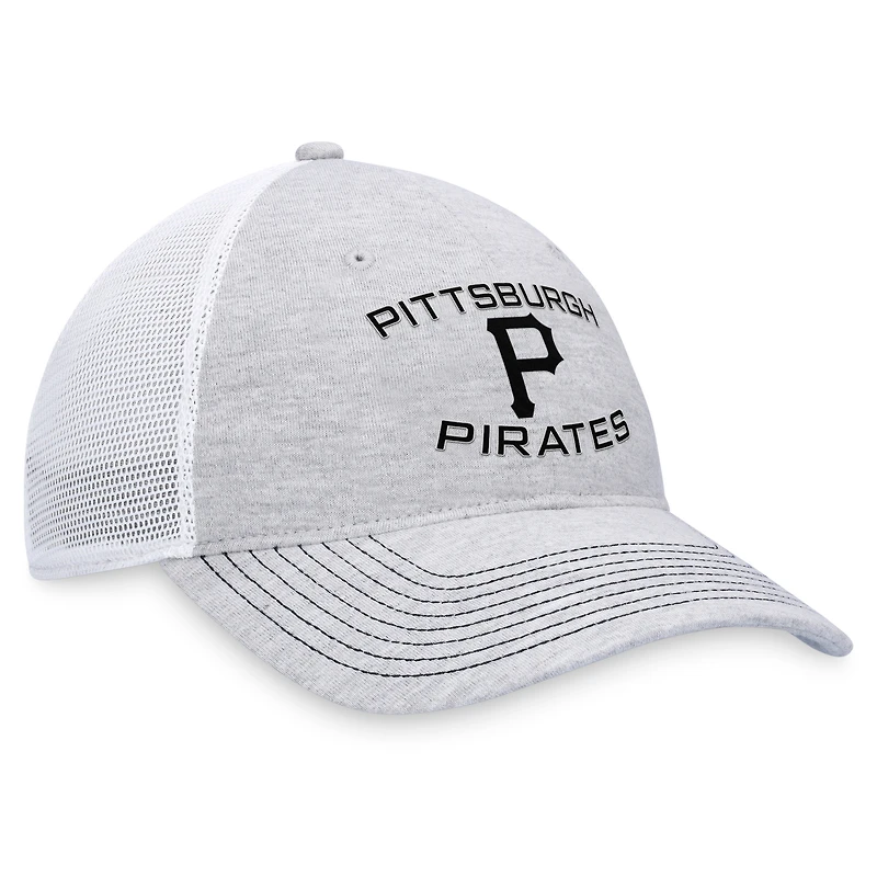Casquette réglable gris Pittsburgh Pirates Trucker Fanatics pour hommes