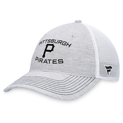 Casquette réglable gris Pittsburgh Pirates Trucker Fanatics pour hommes