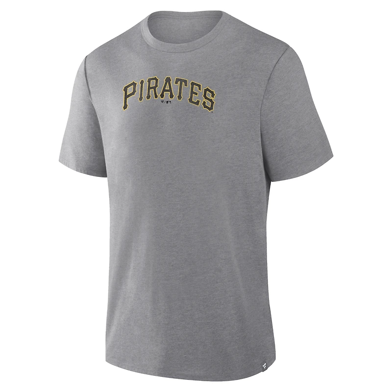 T-shirt homme Fanatics gris chiné Pittsburgh Pirates Play Tribute Tri-Blend