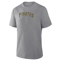 T-shirt homme Fanatics gris chiné Pittsburgh Pirates Play Tribute Tri-Blend