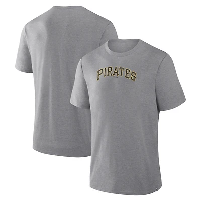 T-shirt homme Fanatics gris chiné Pittsburgh Pirates Play Tribute Tri-Blend