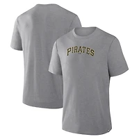 T-shirt homme Fanatics gris chiné Pittsburgh Pirates Play Tribute Tri-Blend