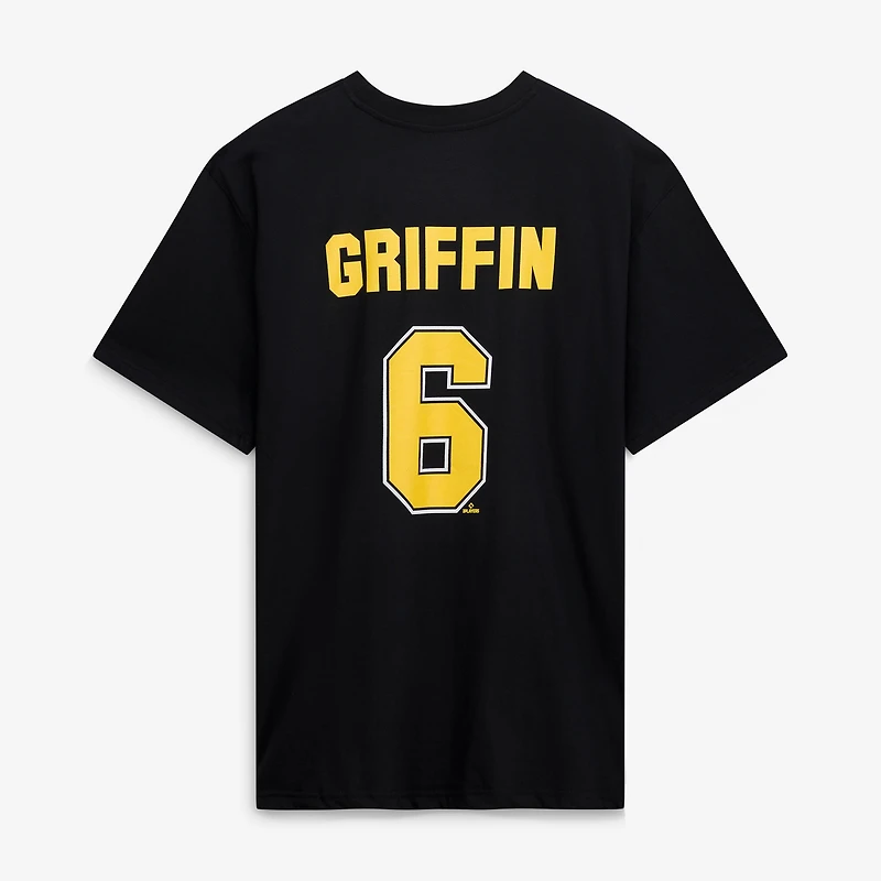 Men's Fanatics Konnor Griffin Black Pittsburgh Pirates Big & Tall Name Number T-Shirt
