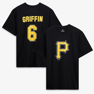 Men's Fanatics Konnor Griffin Black Pittsburgh Pirates Big & Tall Name Number T-Shirt