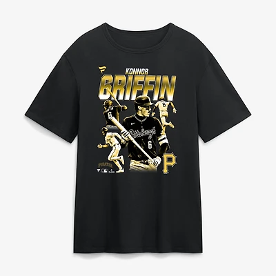 Men's Fanatics Konnor Griffin Black Pittsburgh Pirates Big & Tall Player Graphic T-Shirt