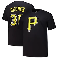 T-shirt noir Fanatics Paul Skenes pour homme, grand et grand, avec nom numéro des Pirates de Pittsburgh