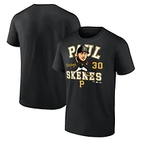 T-shirt noir pour homme avec caricature de la ville natale des Pirates Pittsburgh, Paul Skenes, Fanatics