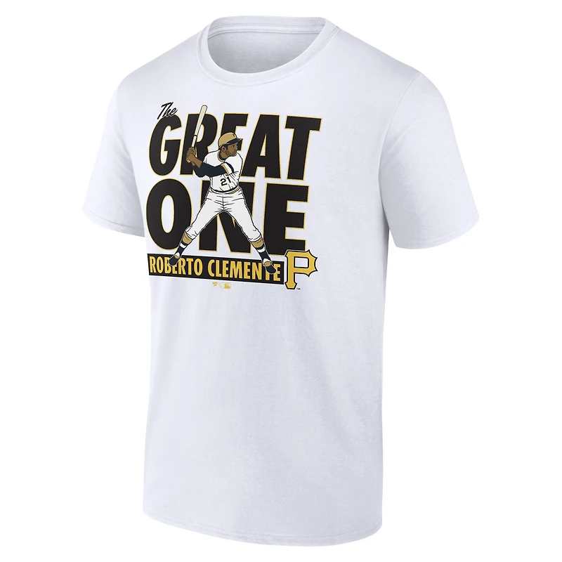 Men's Fanatics Roberto Clemente White Pittsburgh Pirates Cooperstown Collection Player T-Shirt