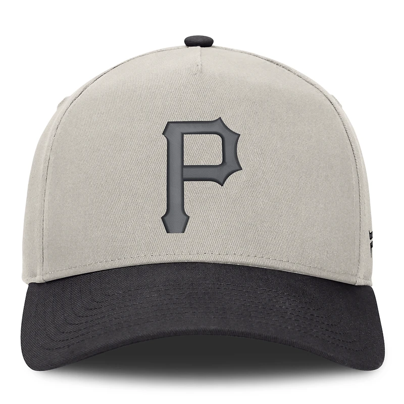 Men's Fanatics Stone/Graphite Pittsburgh Pirates Wonder A-Frame Adjustable Hat