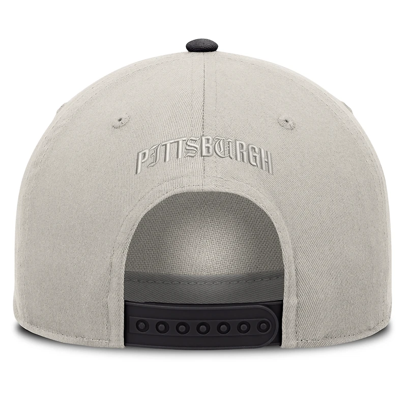 Men's Fanatics Stone/Graphite Pittsburgh Pirates Wonder A-Frame Adjustable Hat