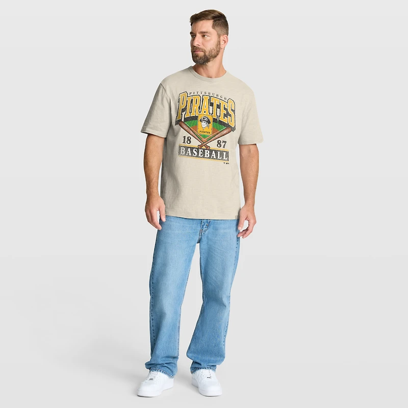 Men's Fanatics Tan Pittsburgh Pirates Stadium Slub T-Shirt