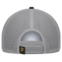 Men's Fanatics White/Black Pittsburgh Pirates Designated A-Frame Foam Front Trucker Adjustable Hat