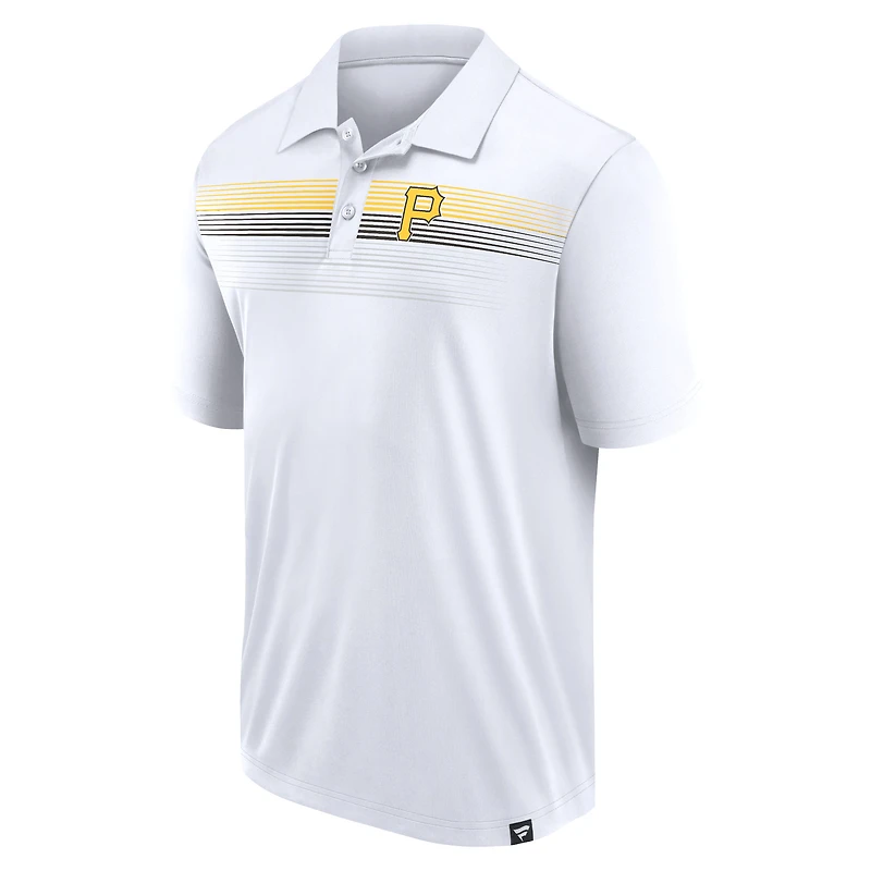Polo blanc en interlock Fanatics pour hommes, victoire des Pirates de Pittsburgh nous