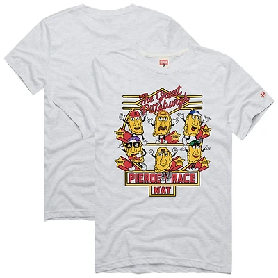 Men's Homage  Ash Pittsburgh Pirates Hyper Local Refresh Tri-Blend T-Shirt