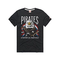 Men's Homage  Charcoal Pittsburgh Pirates America's Pastime Tri-Blend T-Shirt