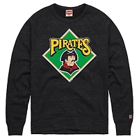 Men's Homage  Charcoal Pittsburgh Pirates Cooperstown Collection Raglan Sweatshirt