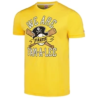 T-shirt triple mélange Hommage Gold Pittsburgh Pirates Doodle Collection pour hommes We Are Fam-A-Lee