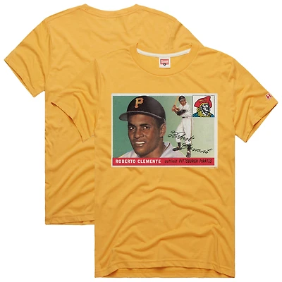 T-shirt homme Hommage Roberto Clemente Gold Pittsburgh Pirates Topps Baseball Card Tri-Blend