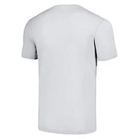 Hommage aux hommes Roberto Clemente Heather Grey Pittsburgh Pirates Illustration T-shirt à trois mélanges