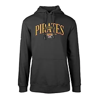 Sweat à capuche rétro Podium pour homme de la collection Cooperstown des Pirates Pittsburgh Levelwear, noir