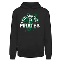 Men's Levelwear  Black Pittsburgh Pirates St. Patrick's Day Podium Shamrock Pullover Hoodie