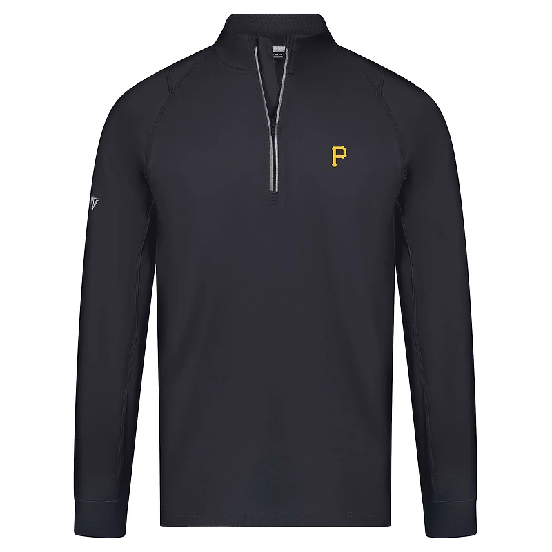 Men's Levelwear Black Pittsburgh Pirates Theory Insignia 2.0 Quarter-Zip Pullover Top