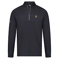 Men's Levelwear Black Pittsburgh Pirates Theory Insignia 2.0 Quarter-Zip Pullover Top