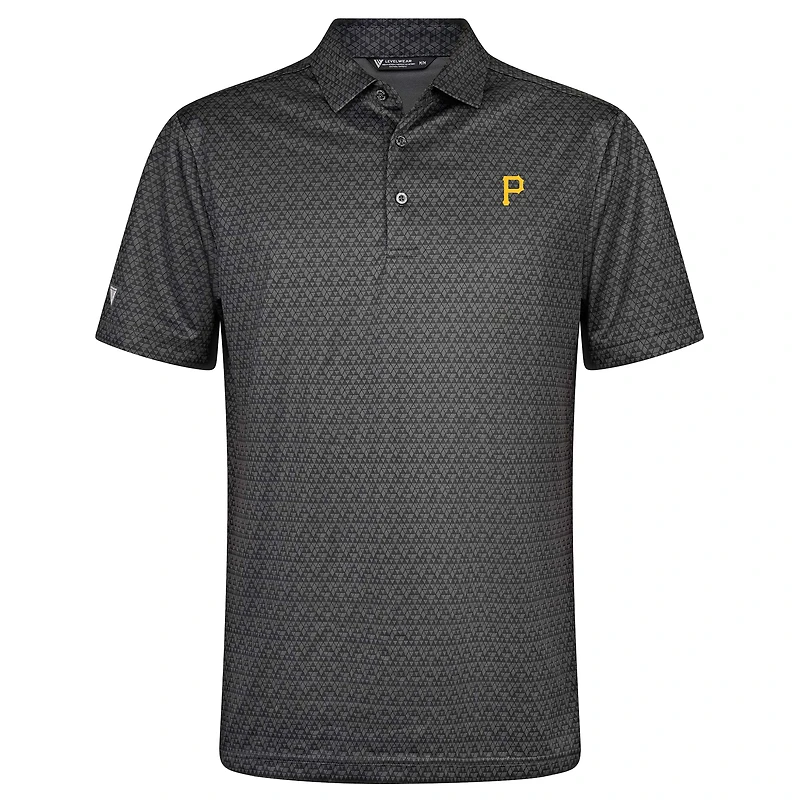 Men's Levelwear Charcoal Pittsburgh Pirates System Insignia 2.0 Polo