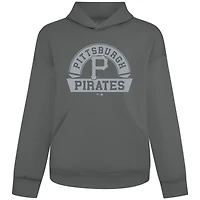 Men's Levelwear Gray Pittsburgh Pirates Luxe Signature Banner Arch Pullover Hoodie
