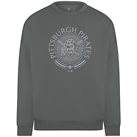 Men's Levelwear Gray Pittsburgh Pirates Luxe Signature Grain Pullover Sweatshirt