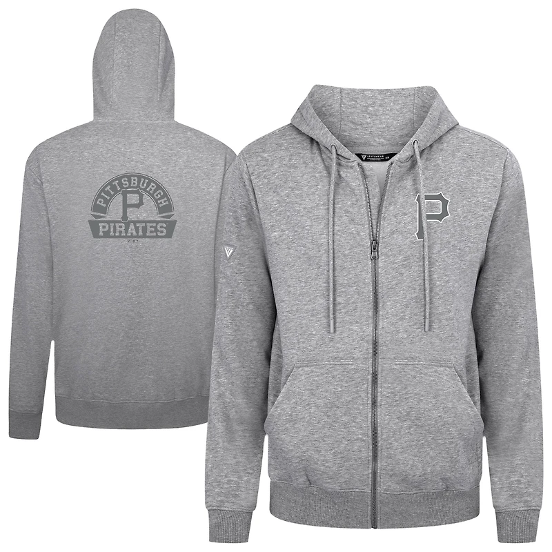 Men's Levelwear Pittsburgh Pirates Podium Banner Arch Full-Zip Hoodie