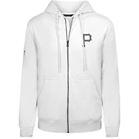 Men's Levelwear White Pittsburgh Pirates Podium Banner Arch Full-Zip Hoodie