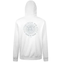 Men's Levelwear White Pittsburgh Pirates Podium Grain Pullover Hoodie