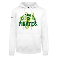 Sweat à capuche blanc pour homme Levelwear Pittsburgh Pirates St. Patrick's Day Podium Shamrock
