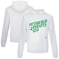 Sweat à capuche blanc pour homme avec bottes de relais la Saint-Patrick des Pirates Pittsburgh Levelwear