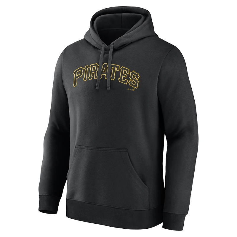 Sweat à capuche noir pour homme avec logo Pittsburgh Pirates