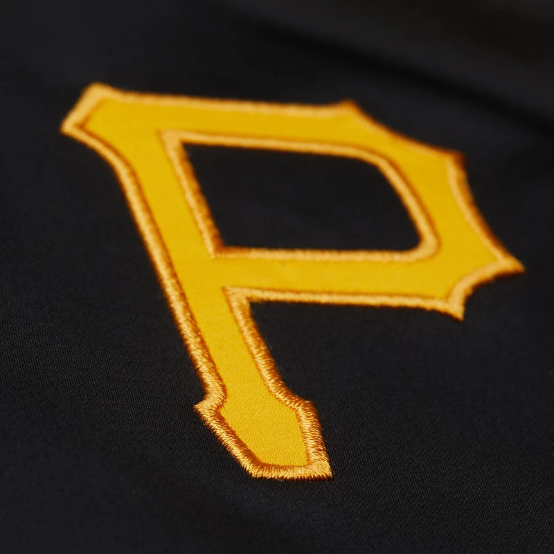 Veste Mitchell & Ness noire/dorée à boutons-pression pour homme, collection Cooperstown, des Pirates de Pittsburgh.