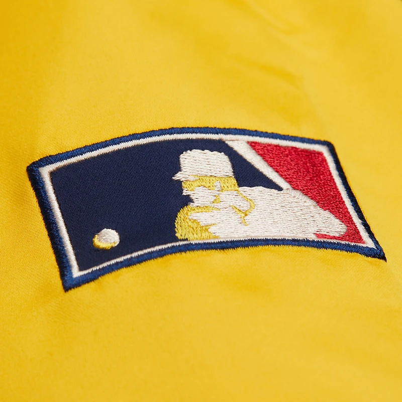 Veste Mitchell & Ness noire/dorée à boutons-pression pour homme, collection Cooperstown, des Pirates de Pittsburgh.