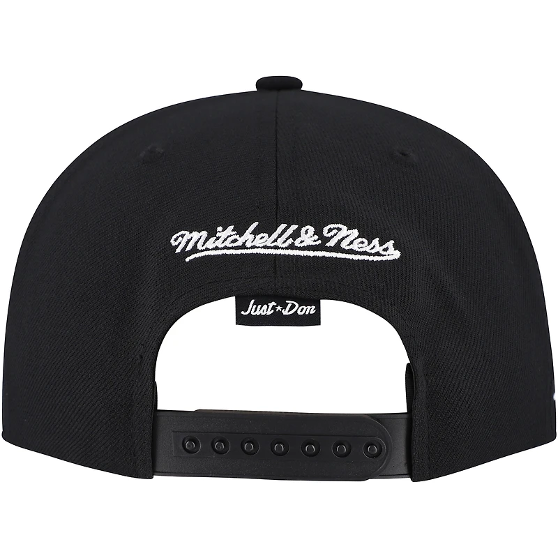 Men's Mitchell & Ness Black Pittsburgh Pirates Just Don x MLB Lux Script Snapback Hat