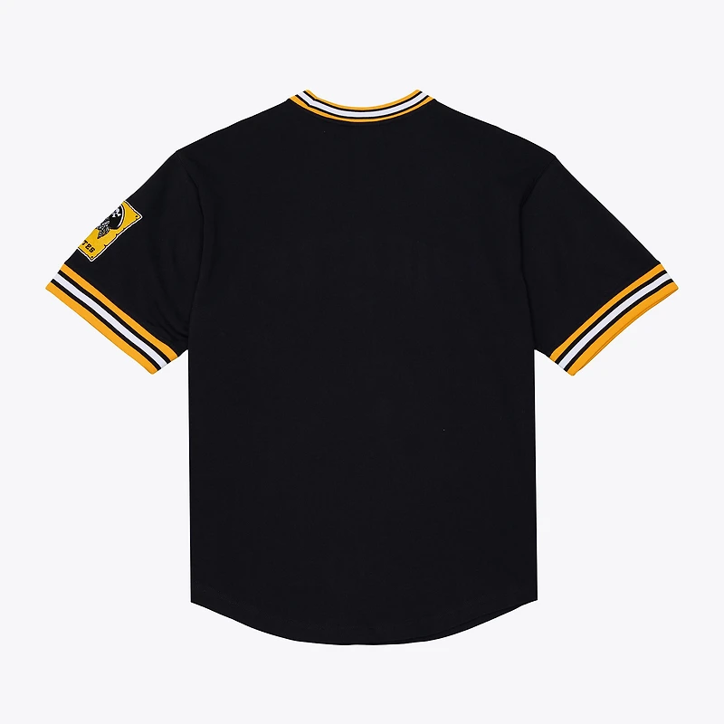 Men's Mitchell & Ness  Black Pittsburgh Pirates Wild Pitch Ringer T-Shirt