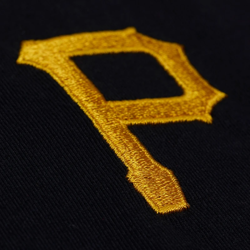 T-shirt Mitchell & Ness noir Pittsburgh Pirates Wild Pitch Ringer pour homme