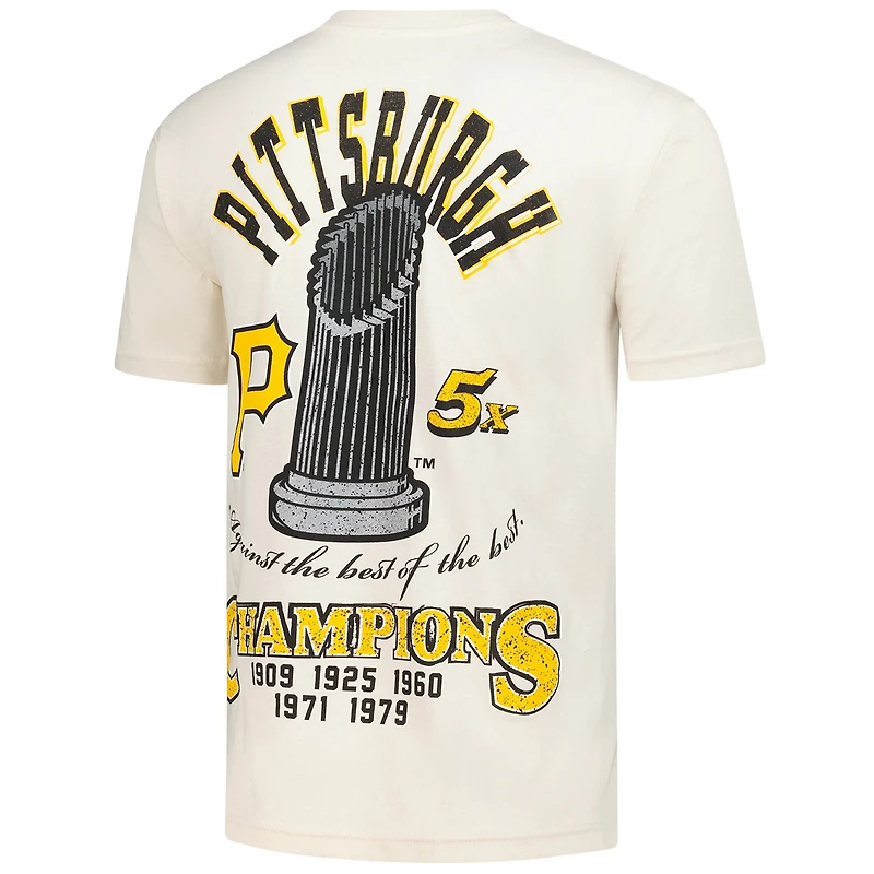 T-shirt Mitchell & Ness crème pour homme, motif Legacy Defined des Pirates de Pittsburgh