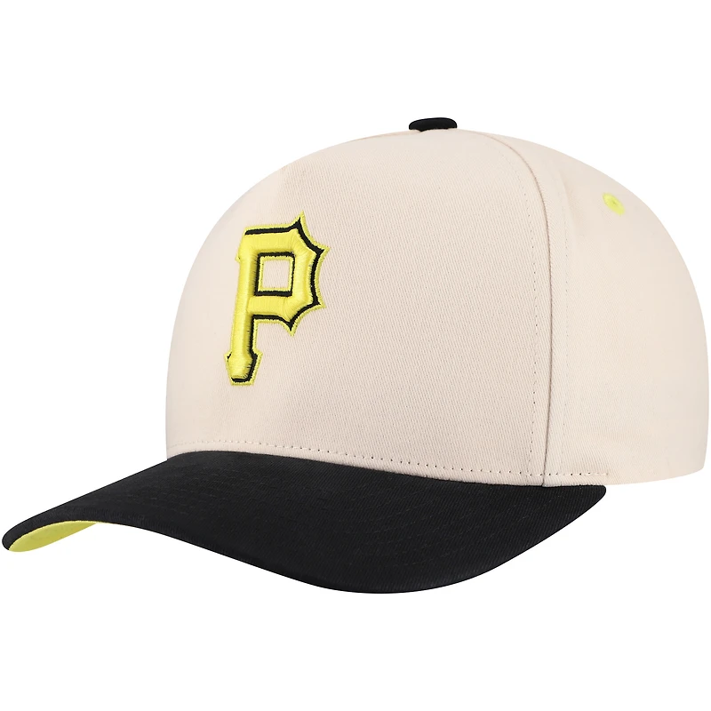 Casquette Snapback Pro Pinch Overspray des Pirates de Pittsburgh de couleur crème Mitchell & Ness pour homme