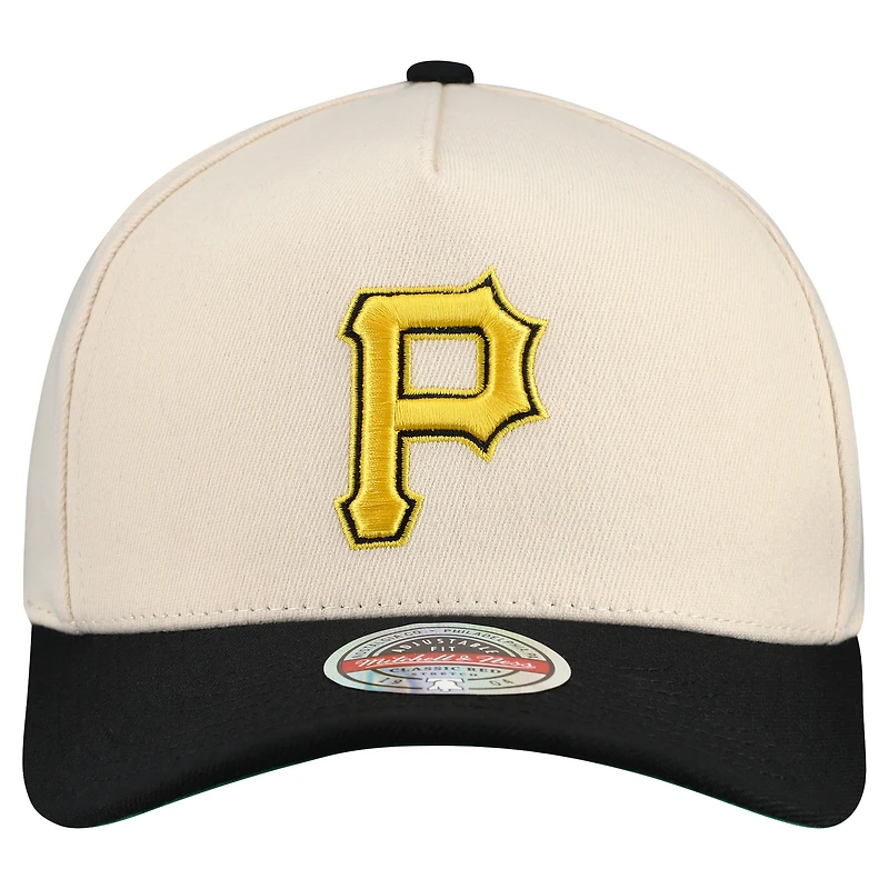 Casquette Snapback extensible Mitchell & Ness pour homme, couleur crème, des Pirates de Pittsburgh