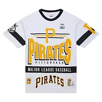 T-shirt blanc premium Mitchell & Ness pour homme, collection Cooperstown, Pirates de Pittsburgh, Team Origins