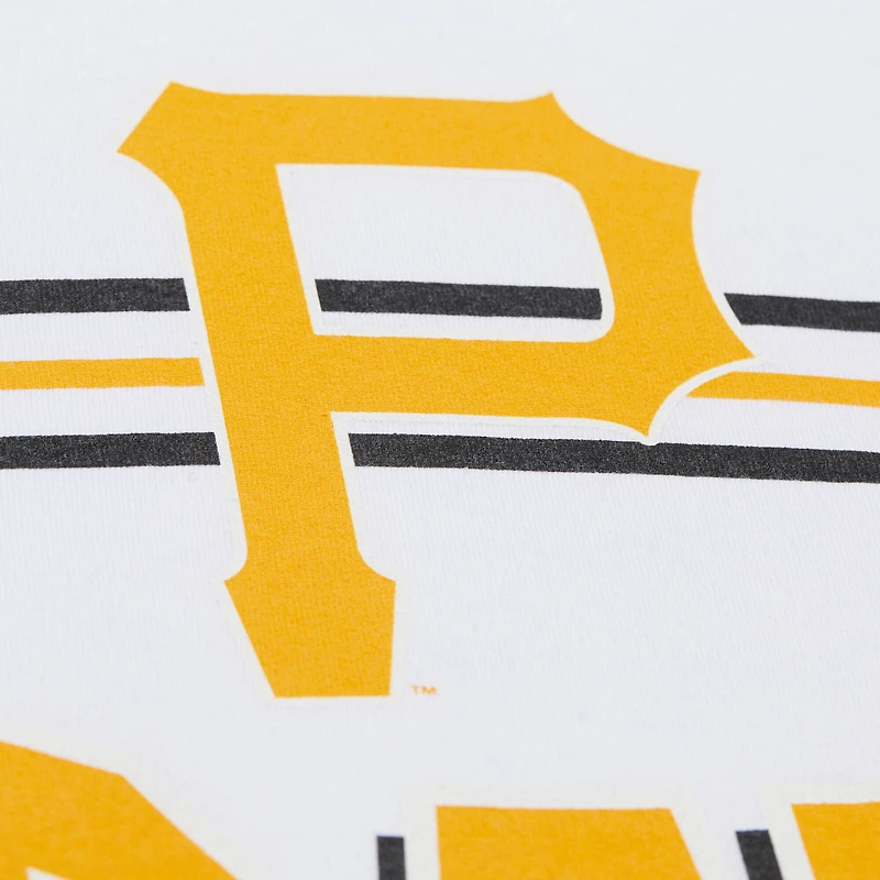 T-shirt blanc premium Mitchell & Ness pour homme, collection Cooperstown, Pirates de Pittsburgh, Team Origins
