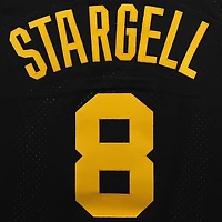 Mitchell & Ness Willie Stargell pour hommes Noir Pittsburgh Pirates 1982 Authentique Cooperstown Collection Maillot d'entraînement au bâton en maille