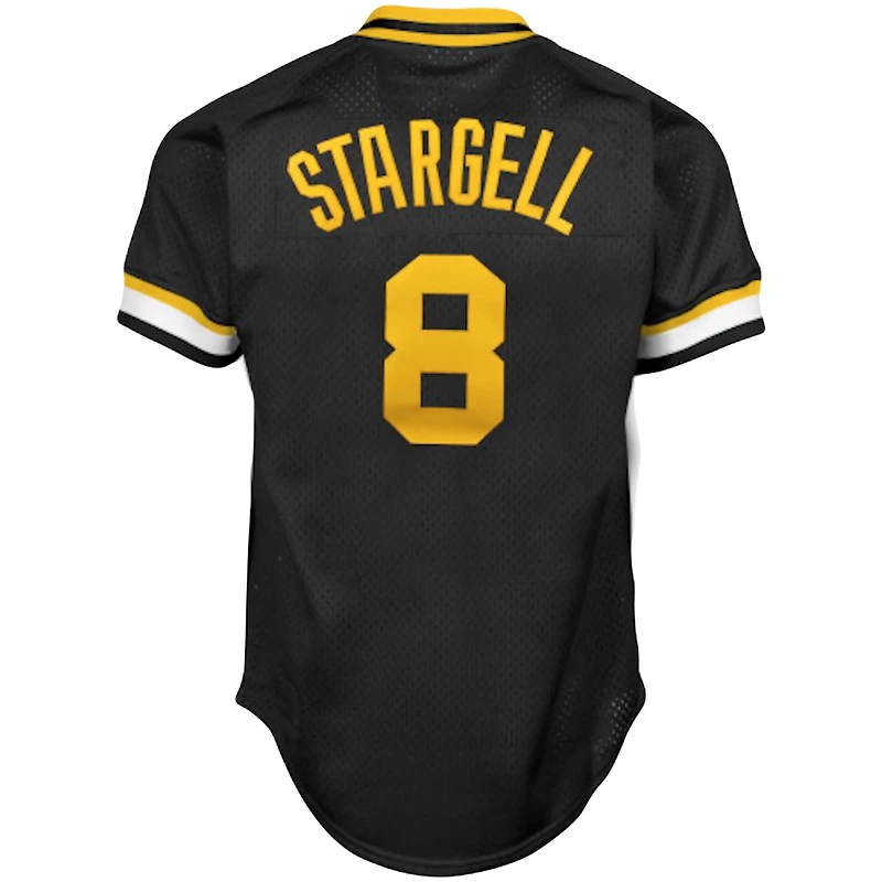 Maillot pour homme Mitchell & Ness Willie Stargell Black Pittsburgh Pirates Cooperstown Collection Big Tall Mesh Batting Practice Jersey