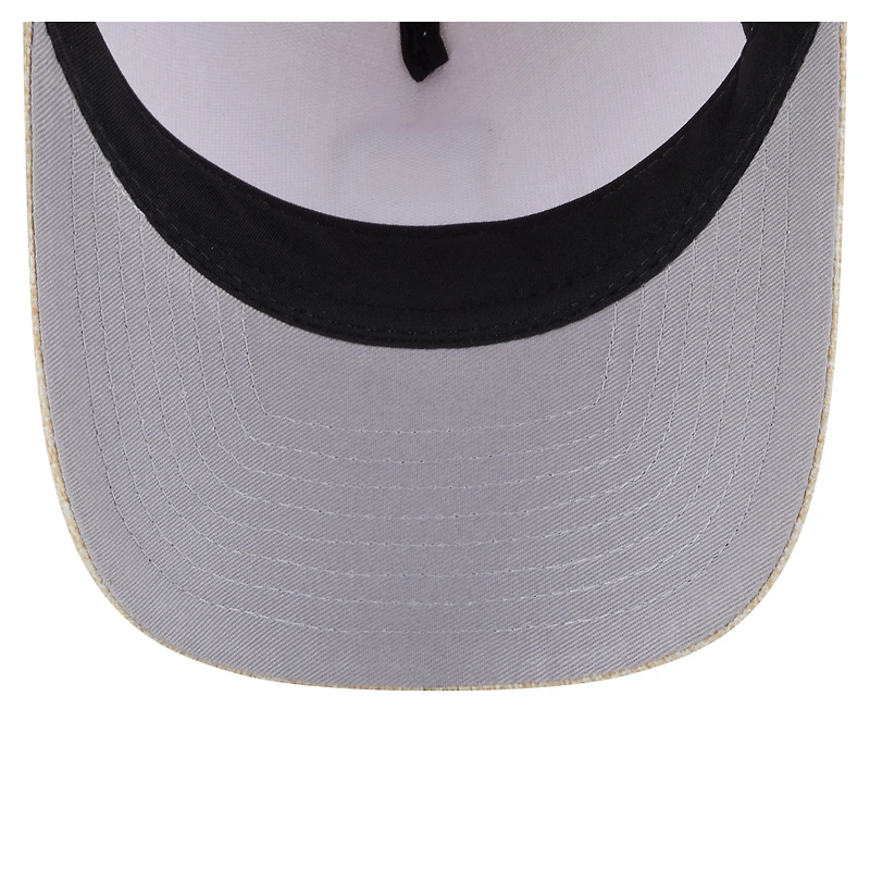 Casquette ajustable 9FORTY en coton tissé beige New Era pour homme, motif M-Crown A-Frame des Pirates de Pittsburgh